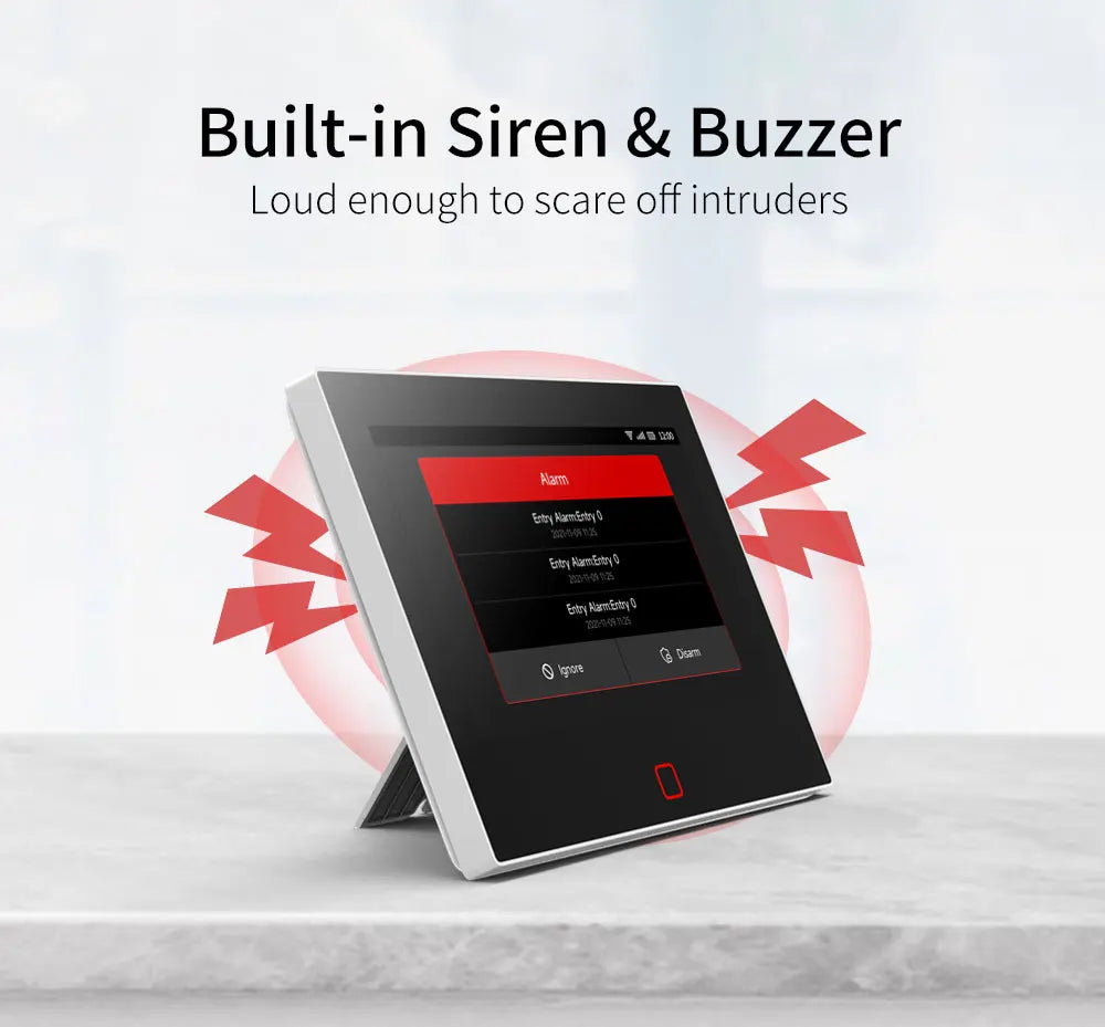 7" Touchscreen Home Alarm System with 4G & WiFi Support
