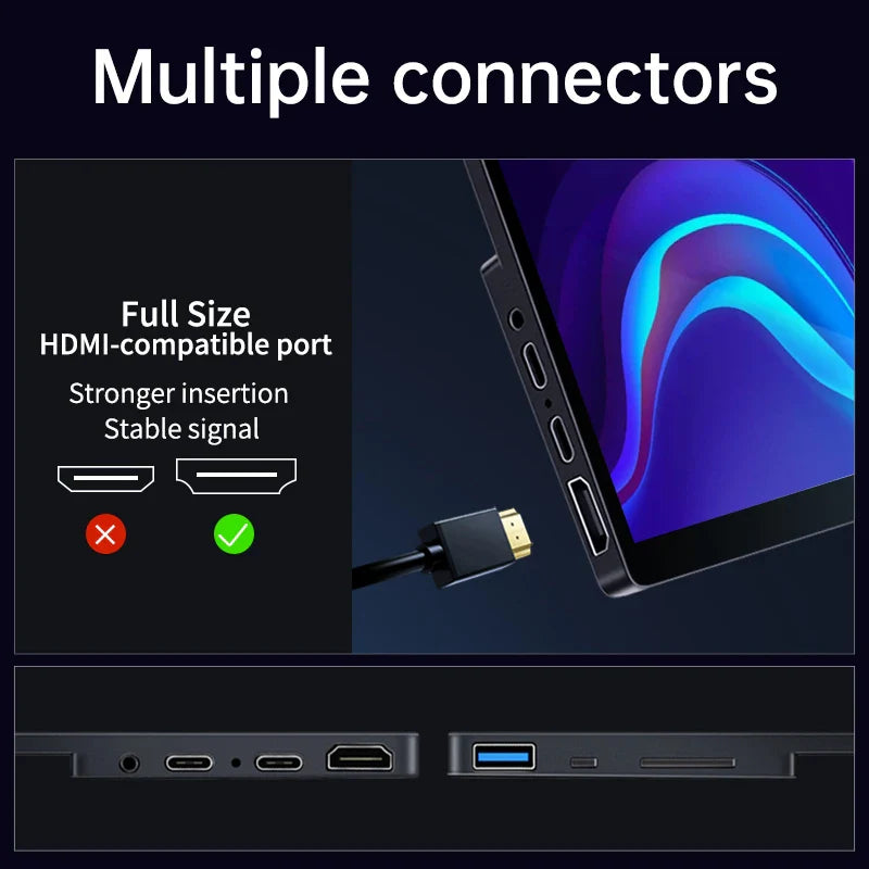16" 4K OLED Portable Monitor with USB-C and HDMI