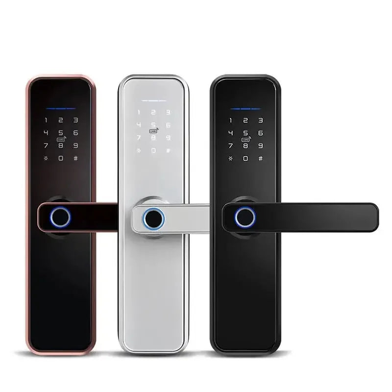 Rechargeable Smart Lock with Fingerprint, Code, and Card Access