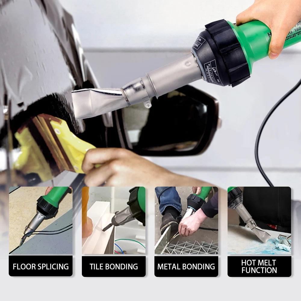 1600W Plastic Welding Heat Gun with Adjustable Temperature & Nozzles – Heavy-Duty Electric Tool