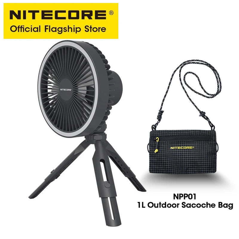 Multifunction Outdoor Fan Light with Hook, Tripod & 10000mAh Power Bank – with NPP01