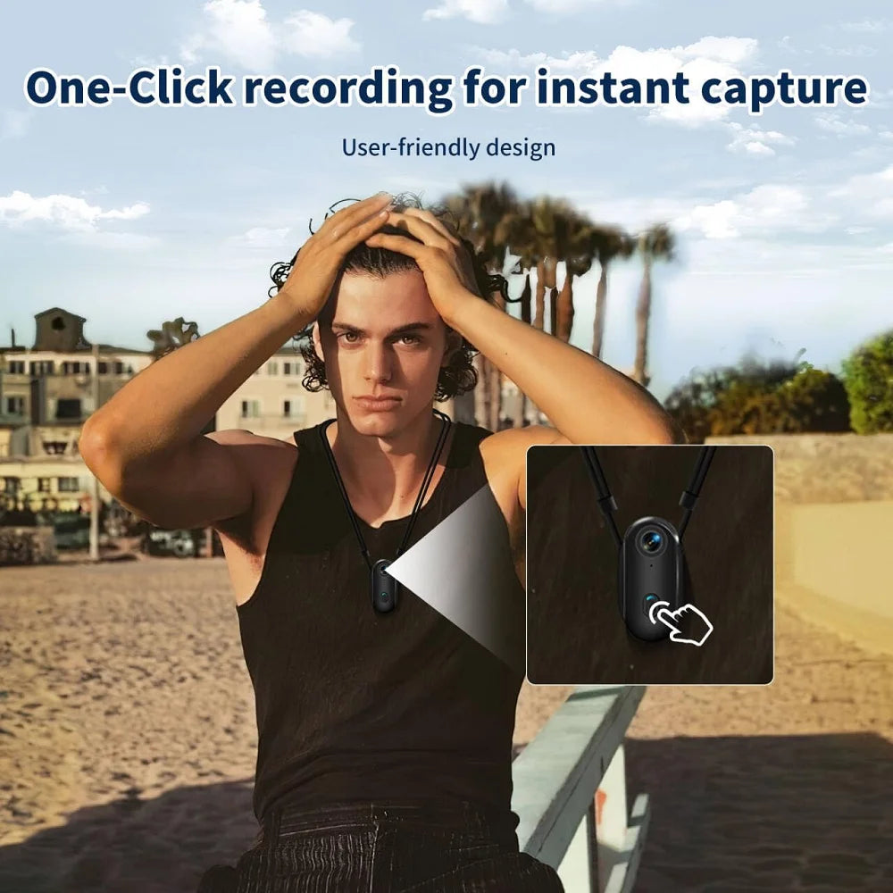 Mini 1080P Action Camera with Clip, WiFi & Wearable Accessories – FHD (Black)