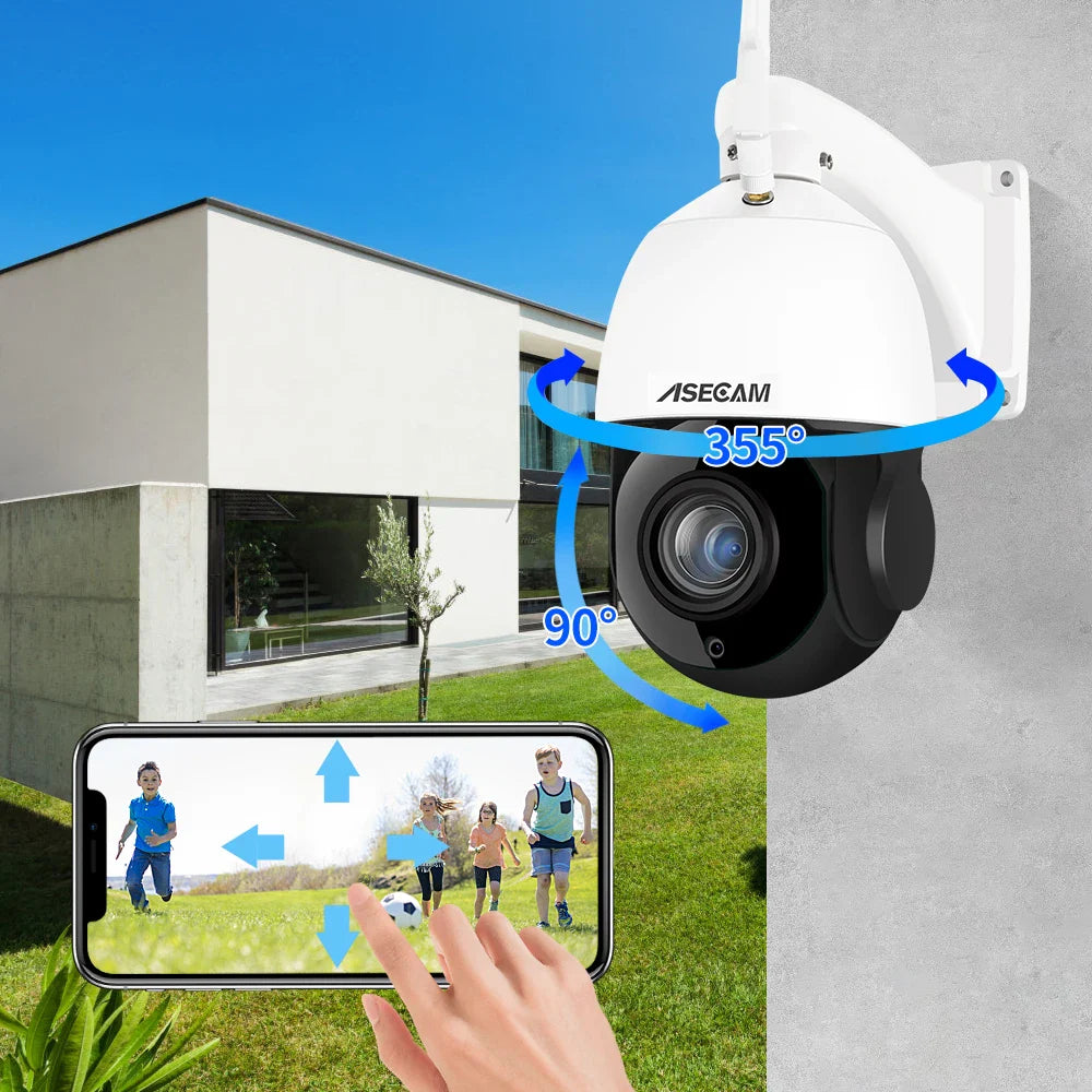 Outdoor 4K PTZ Camera 30X Zoom with Motion Alerts 8MP WIFI POE