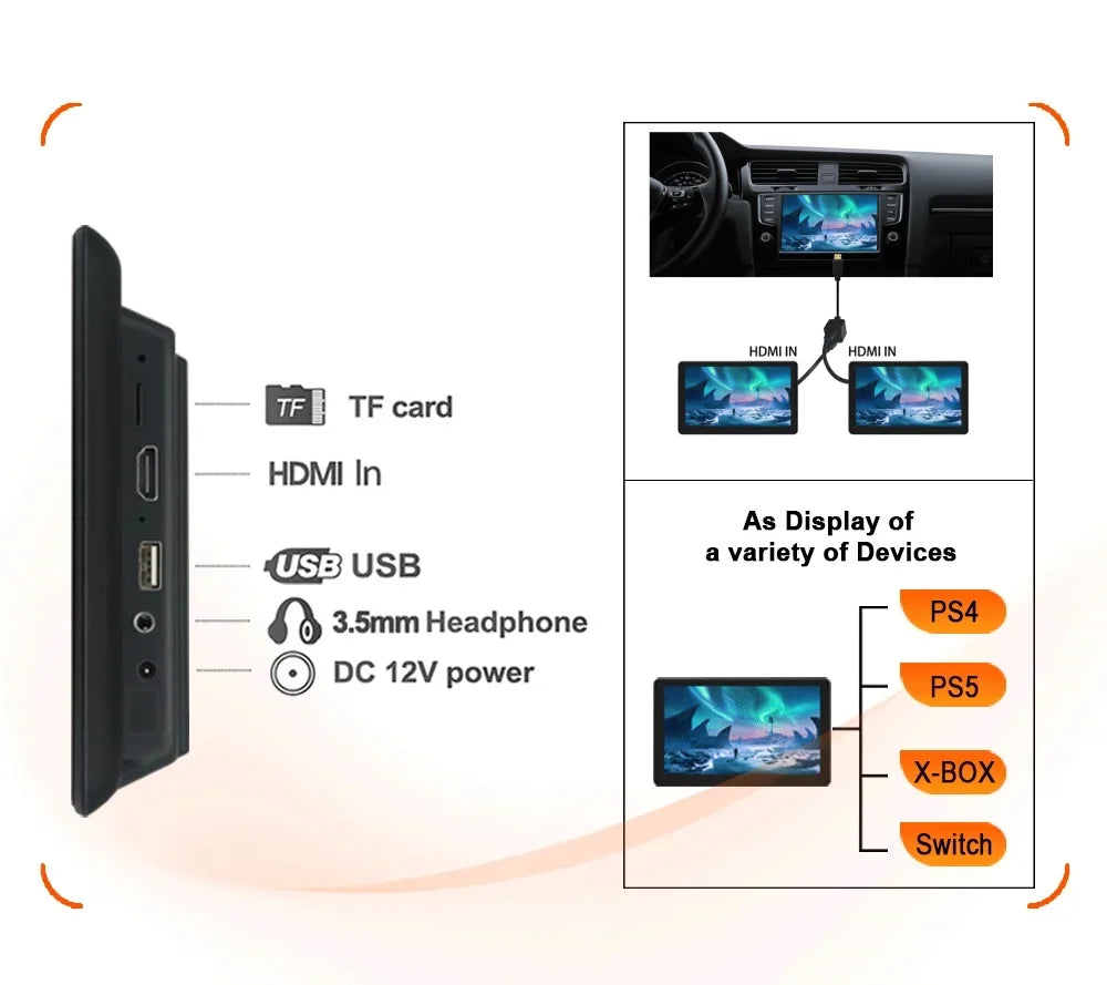 Dual 10.1in Android 13 Car Headrest Monitors 32GB