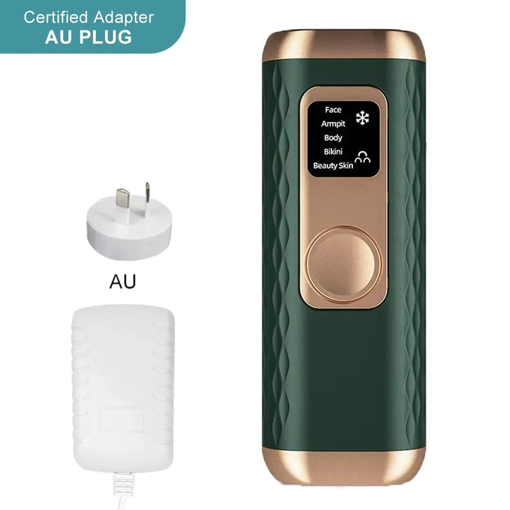 Portable IPL Laser Hair Removal Device – Painless, Cordless, 3-Speed dark green AU