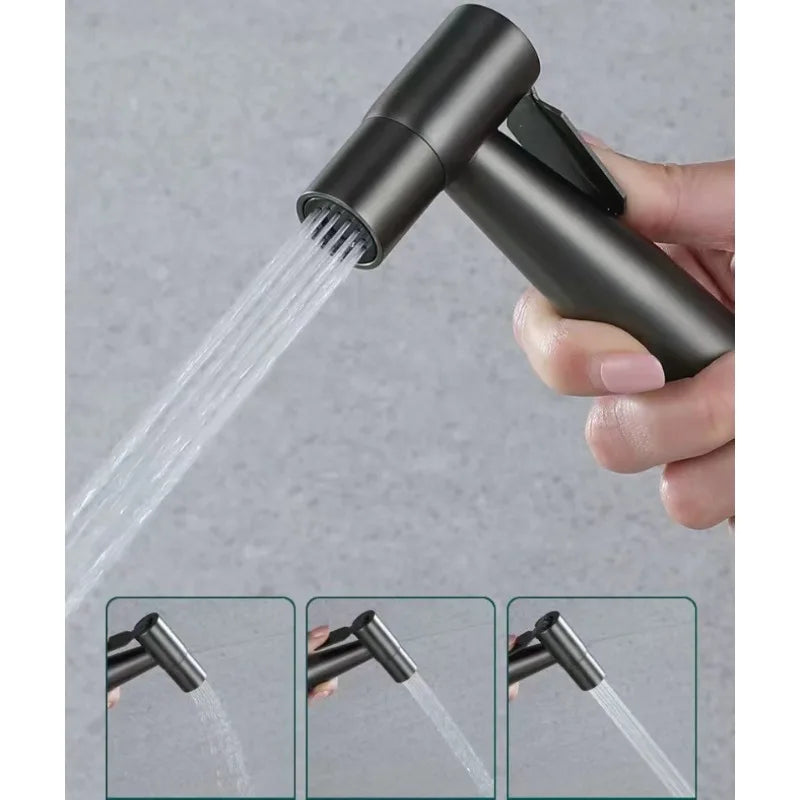 Concealed Dual-Temperature Bathroom Jet Spray Nozzle in Black
