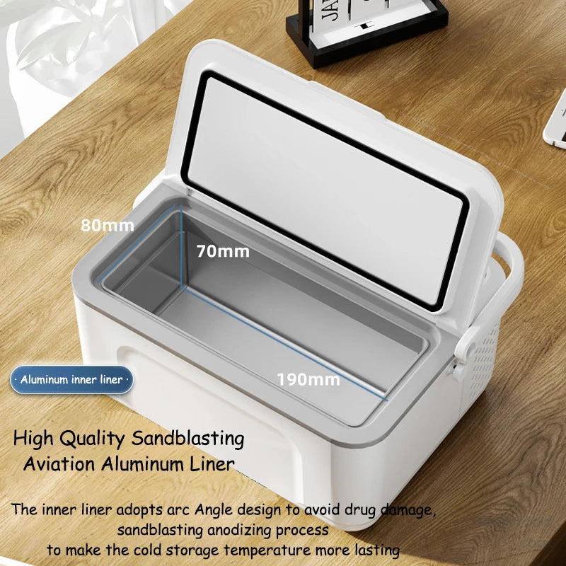 Portable Travel Insulin Cooler with 13600mAh Rechargeable Battery for Car and Outdoor Use