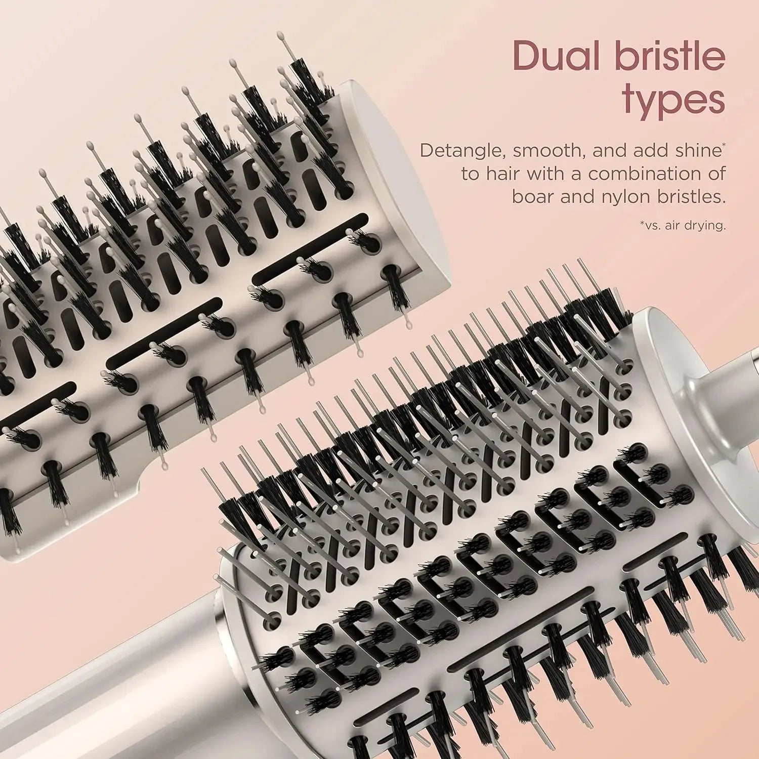 1300W Hot & Cold Air Hair Styler with Curling, Drying and Volumizing Attachments Light Yellow