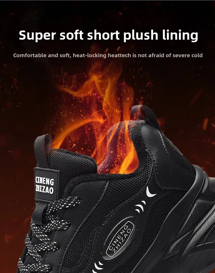 42-Silver Grey Warm Sports Shoes with Electric Massage & Vibration
