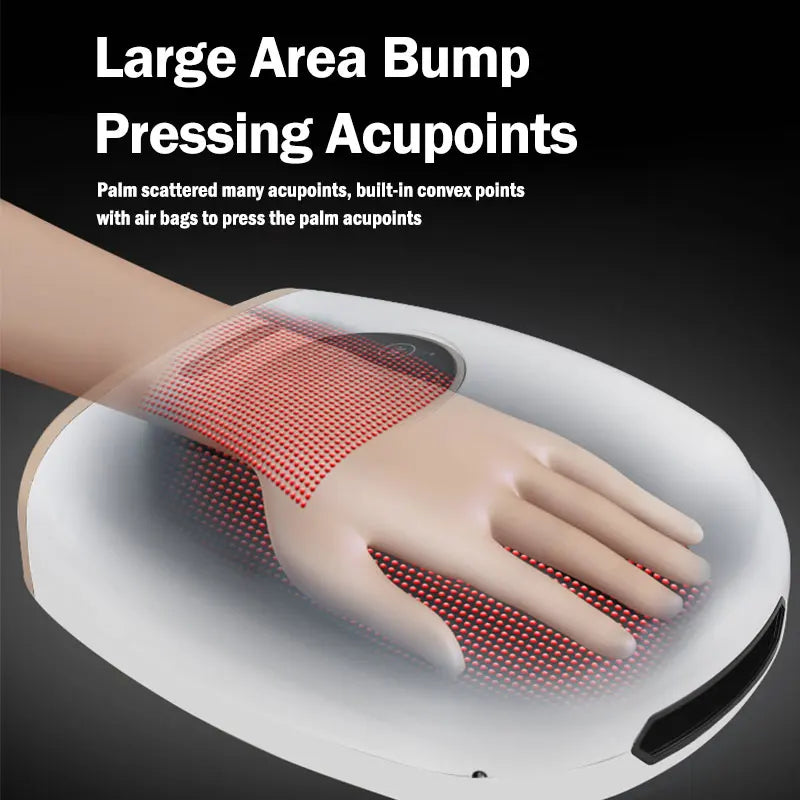 Cordless Electric Hand Massager with Heat & Compression Ivory