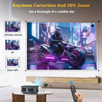 8K Home Projector with Android 9 and Manual Focus
