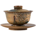 Retro Ceramic Gaiwan Handmade Tea Brewing Set for Home
