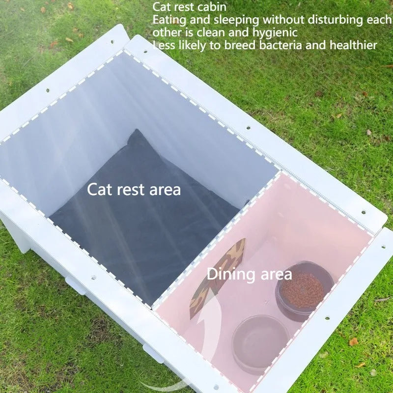 Heavy Duty Outdoor Dog Kennel Weatherproof, Insulated Plastic House for Medium Pets