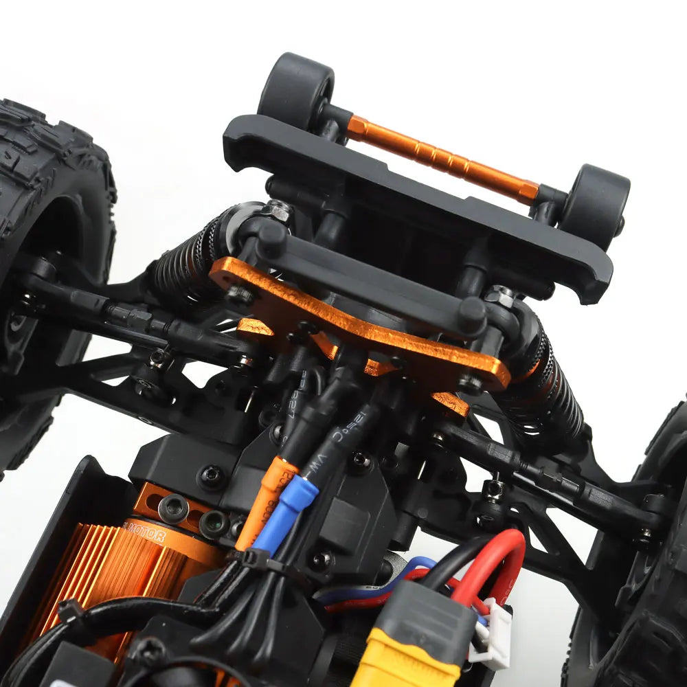 1/16 Scale 4WD Brushless RC Monster Truck – 80km/h Top Speed, Ready to Run (Orange)