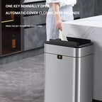 9L Smart Induction Kitchen Trash Bin with Rollers