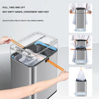 9L Smart Induction Kitchen Trash Bin with Rollers