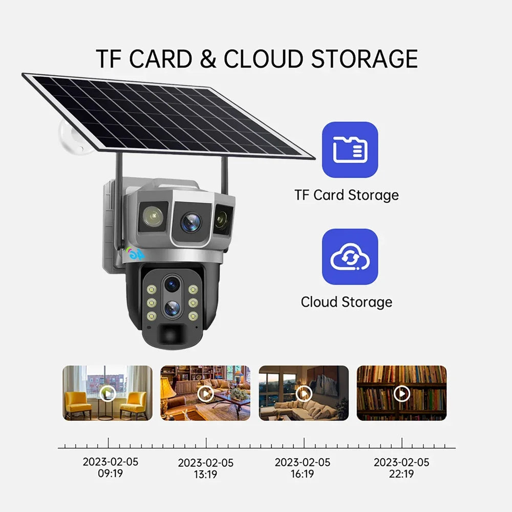 12MP PTZ Outdoor Camera with Night Vision and SIM