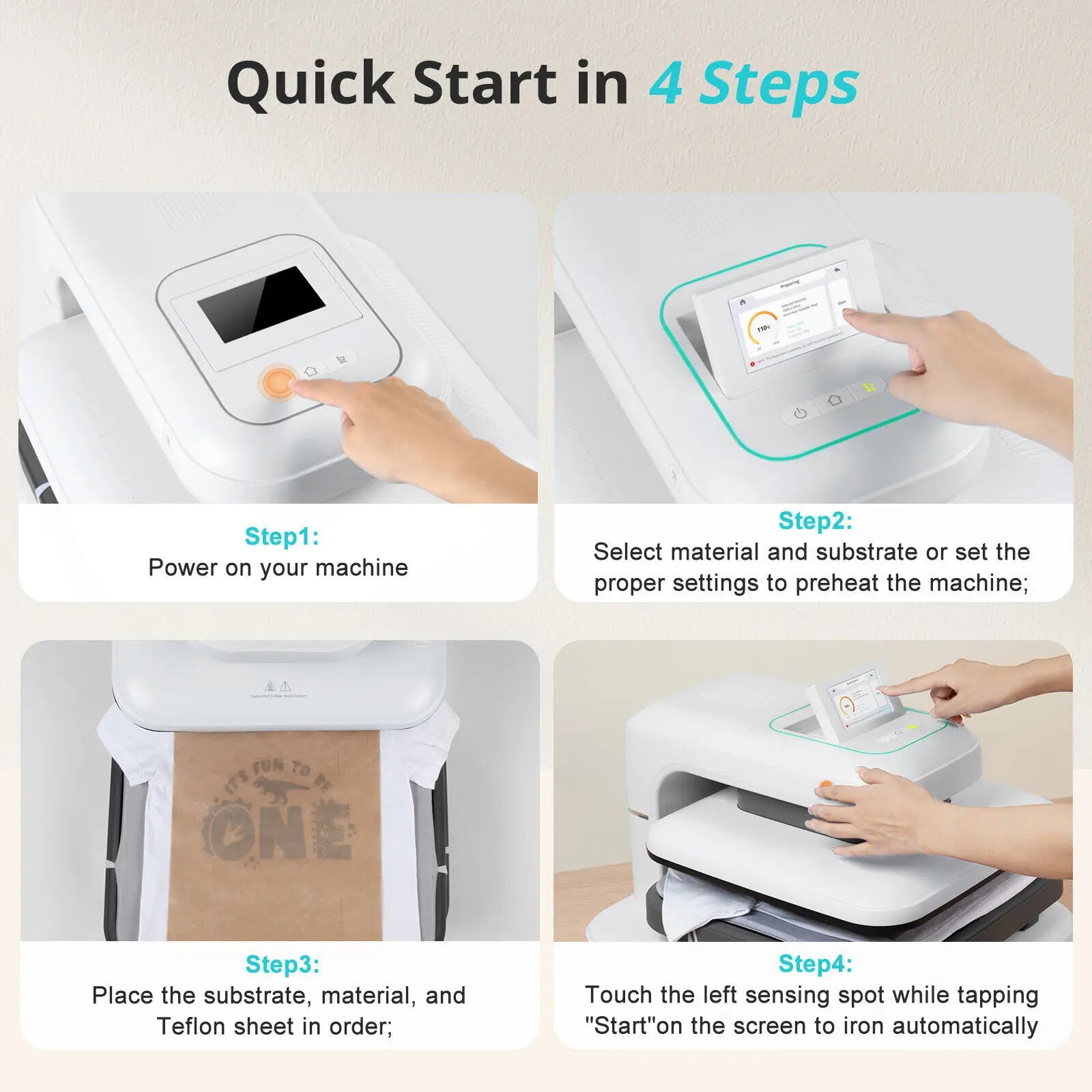 15x15 Heat Press Machine Auto Lift & Fast Heating