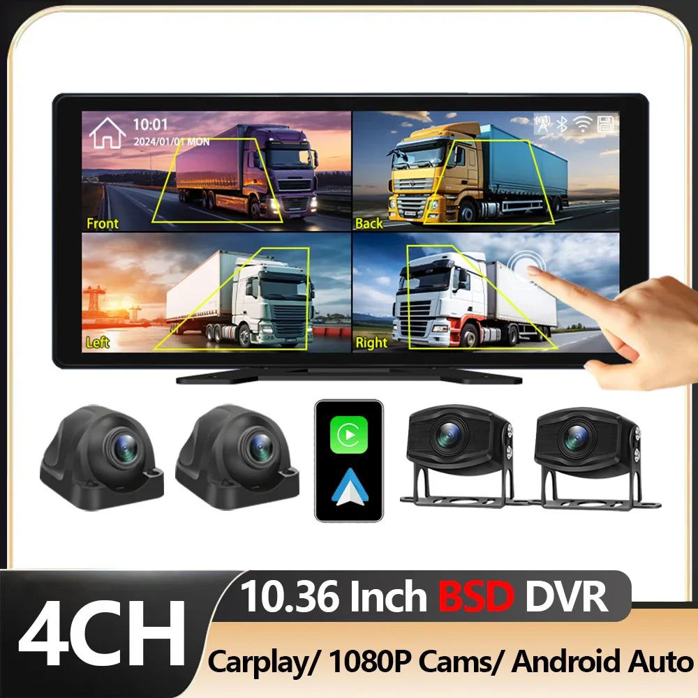 10.36" AHD Camera DVR System with Android Auto