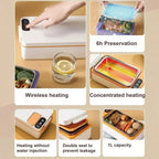 Cordless Heated Food Container for Travel, Office & Camping