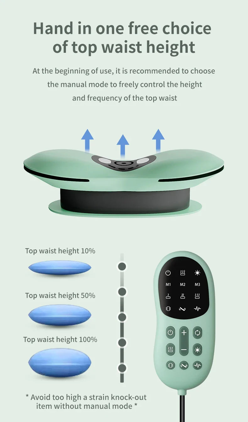 Rechargeable Waist Massager with Heat and Air Compression