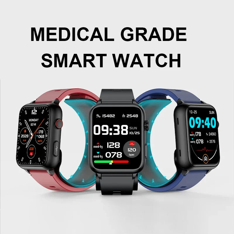 1.91" Health Tracker Watch with ECG, BP, Uric Acid