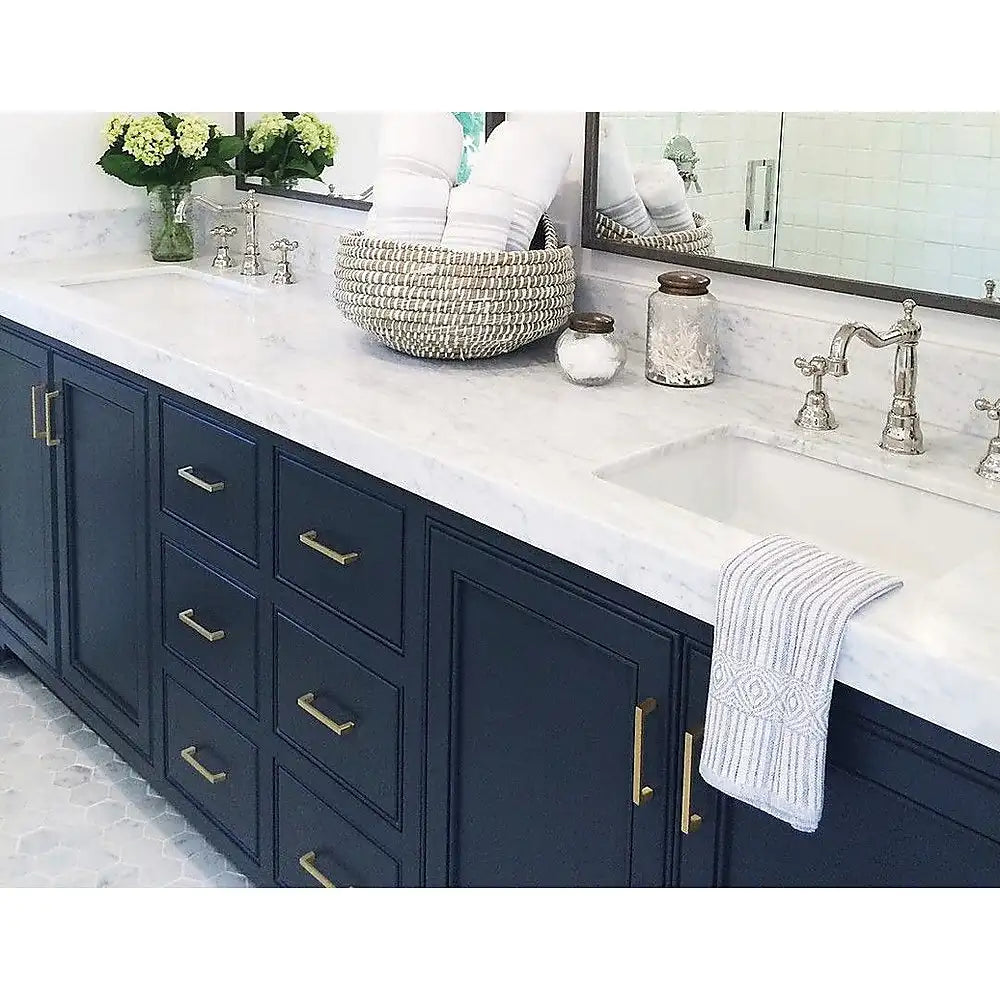 15-Pack Gold Cabinet Handles – 96mm Brushed Brass Drawer Pulls for Kitchen Renovation