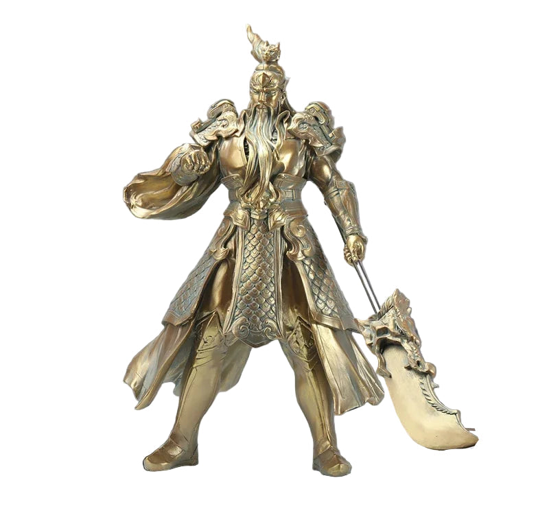 Handcrafted Guan Yu Ornament 70cm Chinese Style Sculpture for Living Room, Store, or Hotel