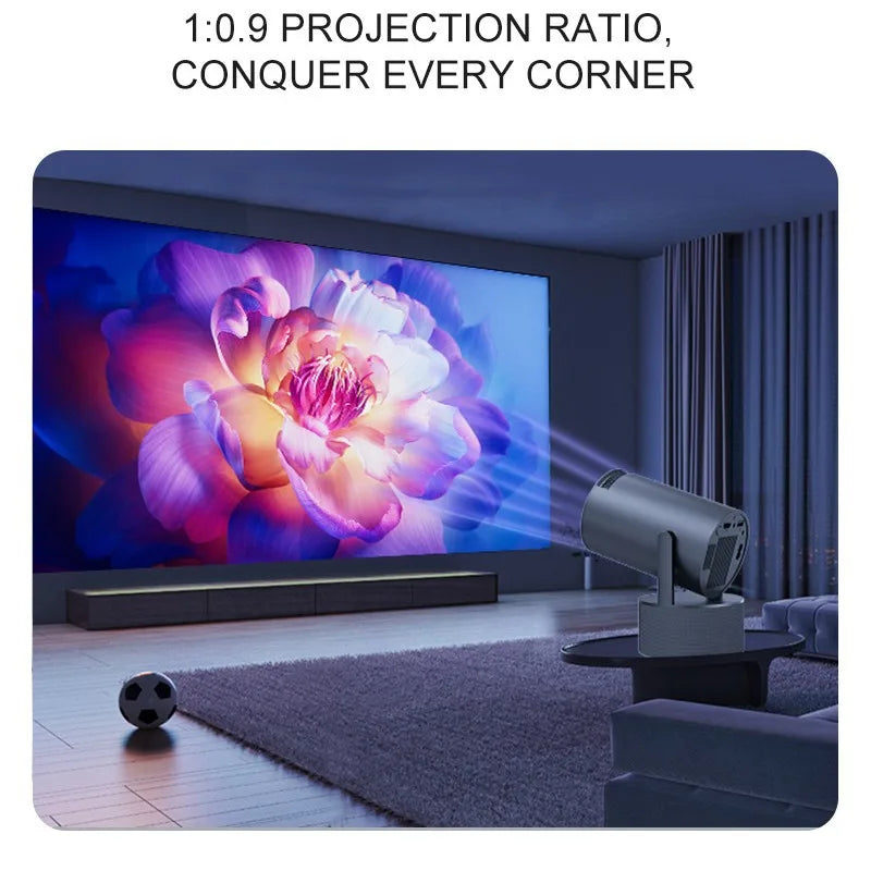 4K Portable Projector with Wi-Fi 6 and Android 11