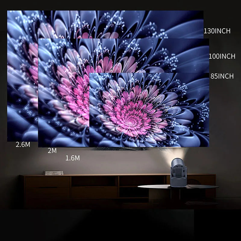 4K Portable Projector with Wi-Fi 6 and Android 11