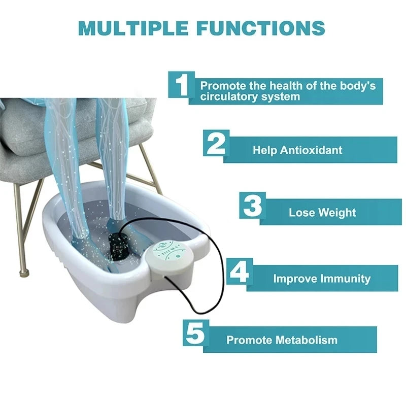 Ionic Detox Foot Spa Machine with Basin – Relaxing 30-Minute Home Treatment