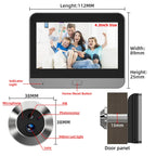 Smart 3MP Peephole Door Camera with 4.3" Display and Motion Alerts