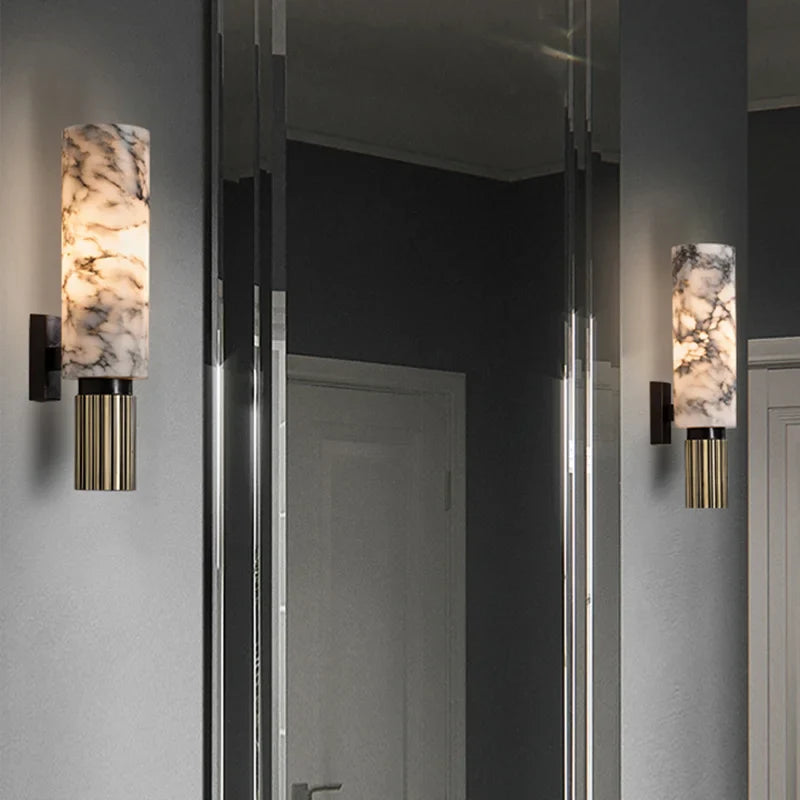 Modern Marble Wall Lamp for Bedroom or Living Room
