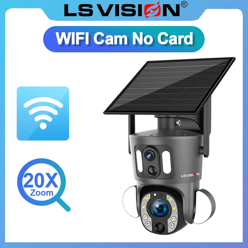 Outdoor Smart Camera with Dual Lens and Auto Tracking