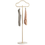 Modern Metal Coat Rack Slim Space-Saving Clothes Stand for Bedroom, Porch, or Apartment
