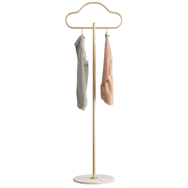 Modern Metal Coat Rack Slim Space-Saving Clothes Stand for Bedroom, Porch, or Apartment