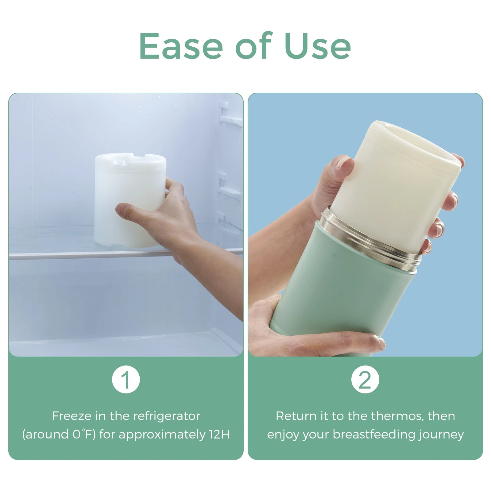 Portable 22oz Breast Milk Cooler with 24H Rechargeable Chilling Cordless & Travel-Friendly