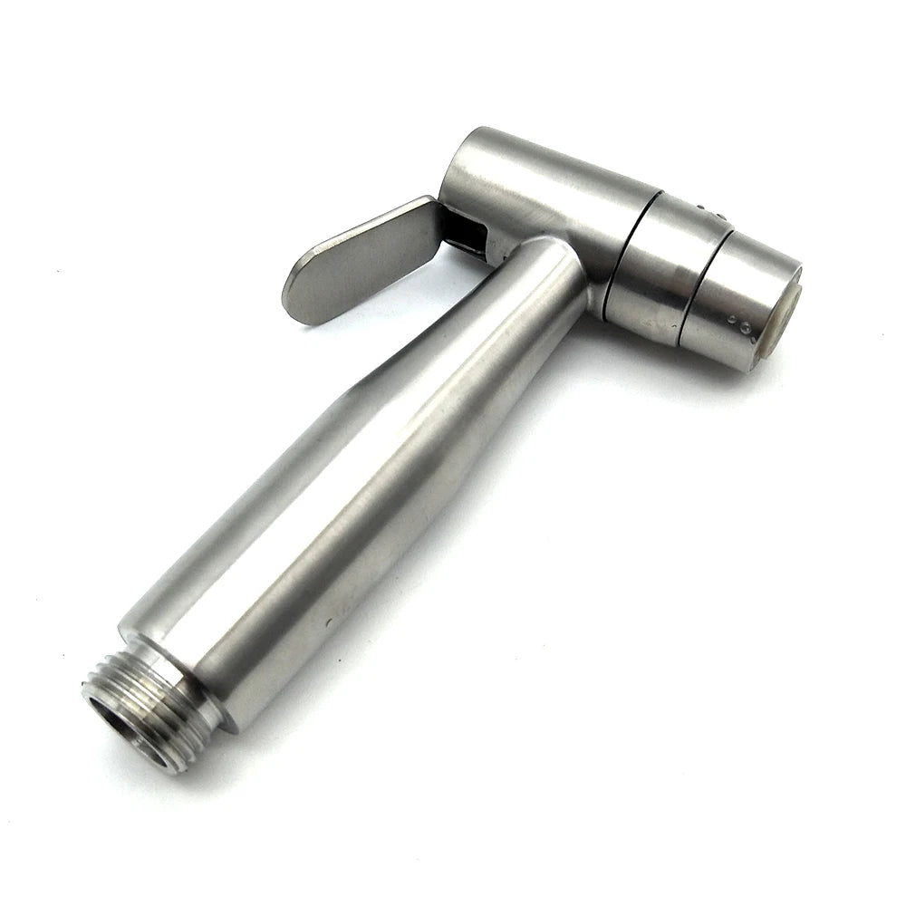 2-in-1 Handheld Toilet Bidet Spray Set with Stainless Steel Hose & Holder