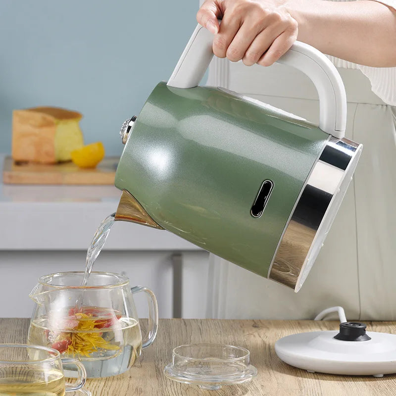 1.7L Electric Kettle 304 Stainless Steel Quick Boil Temperature Control Teapot 1800W