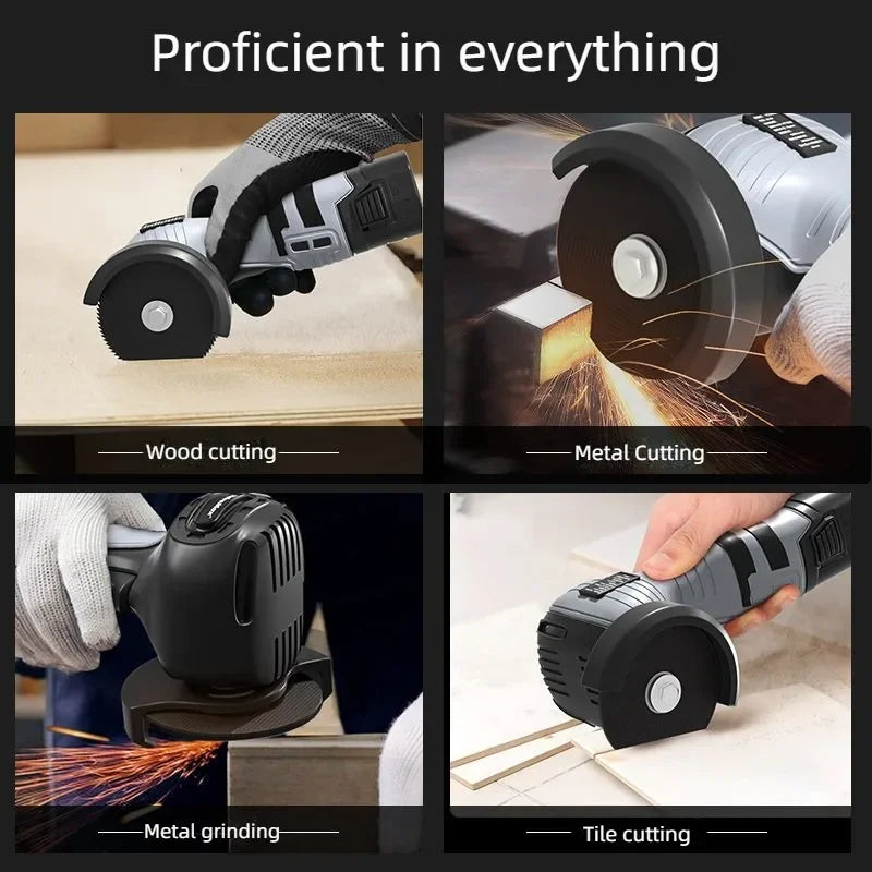 16.8V Cordless Angle Grinder Grey with Battery