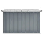 109cm Outdoor Galvanised Steel Garden Storage Box with Hinged Lid – Grey