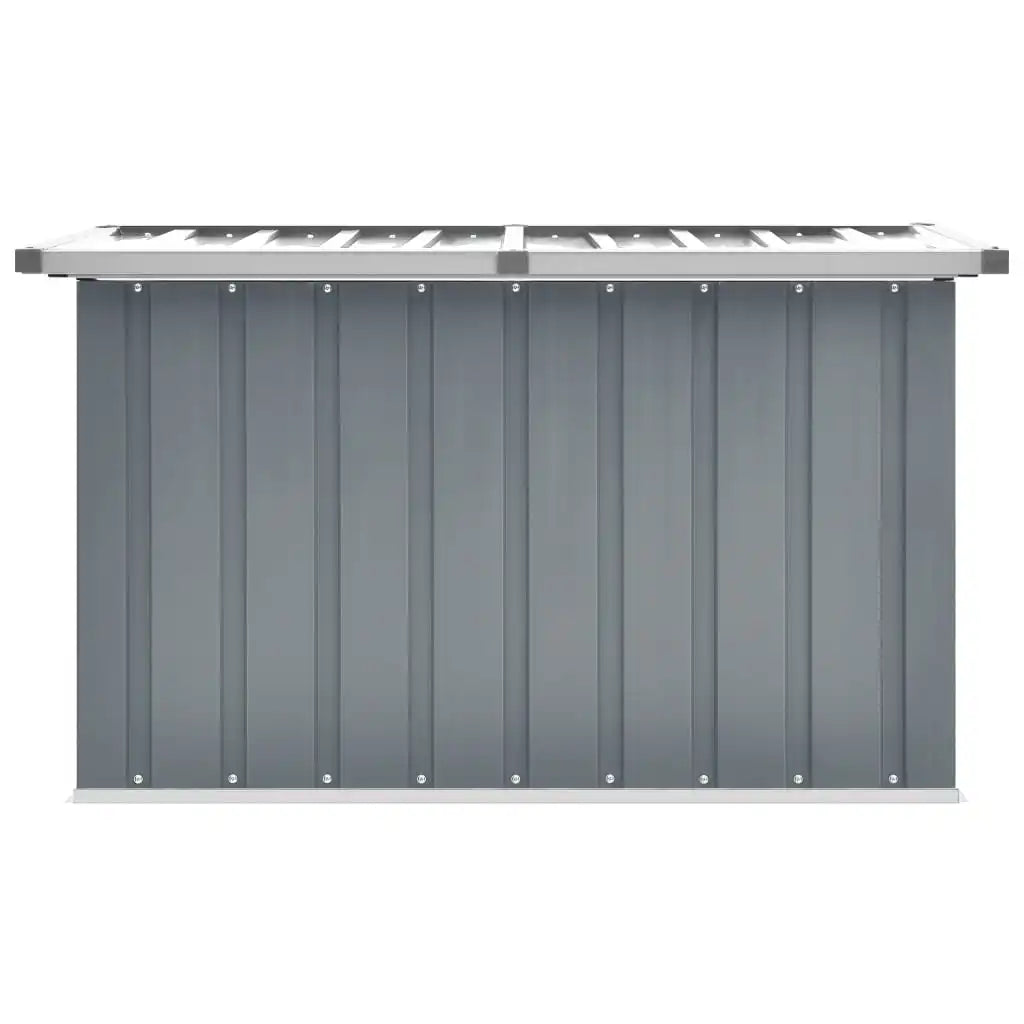 109cm Outdoor Galvanised Steel Garden Storage Box with Hinged Lid – Grey