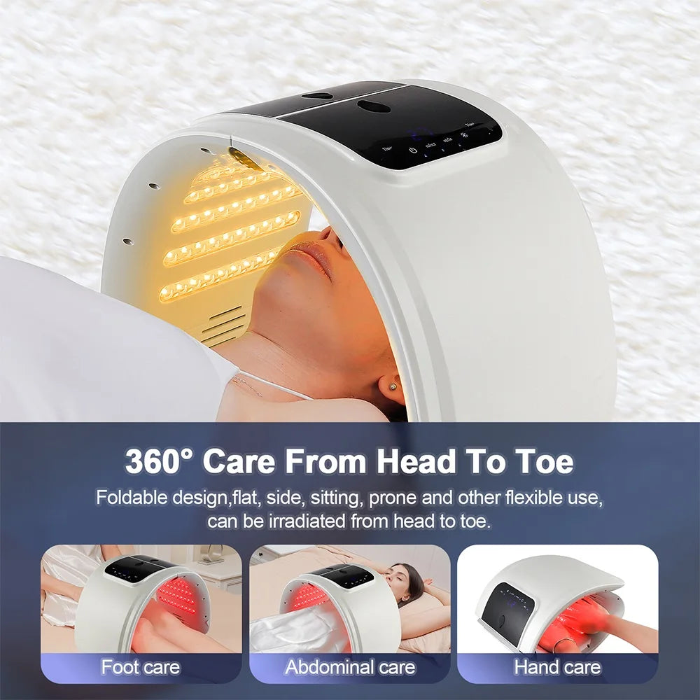 LED Photon Facial Mask with Nano Spray – Anti-Aging, Acne Treatment, Home Spa Use
