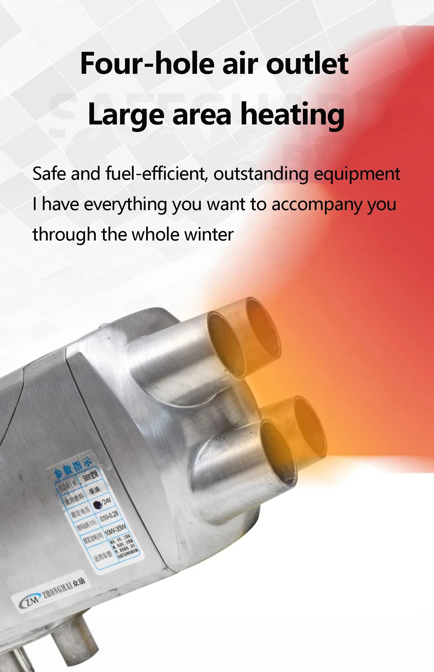 12V 5KW Diesel Air Heater with Bluetooth App Control for Car RV Use
