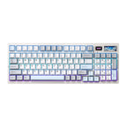 Wireless Mechanical Gaming Keyboard with Smart LCD Display White