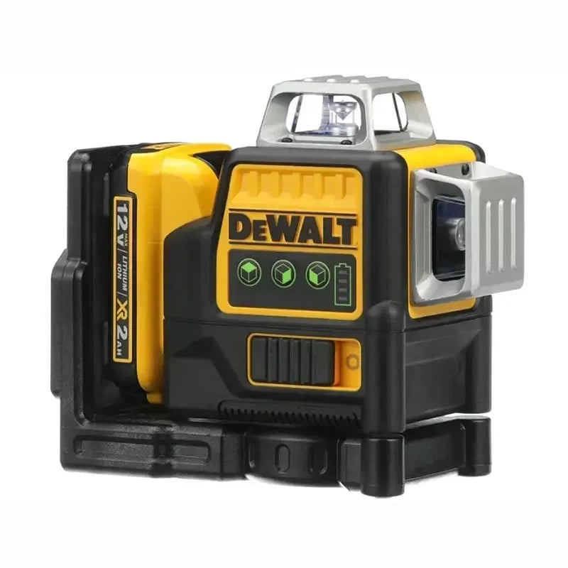 360° Green Beam Laser Level with 1x Lithium Battery 12-Line, Cordless, for Indoor & Outdoor Use