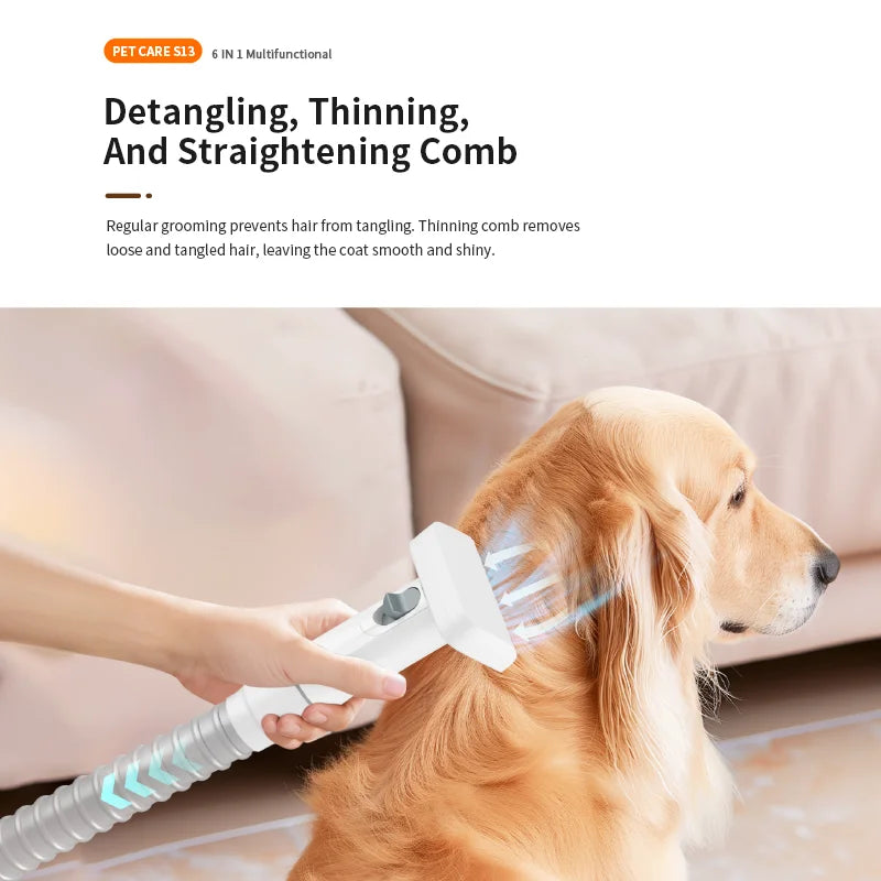 Multifunctional Pet Grooming Kit with Brush and Vacuum