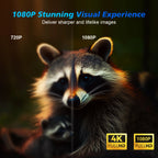 Smart 1080P Home Projector with Voice Control & Bluetooth