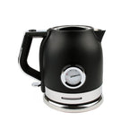 1.5L Black Stainless Steel Electric Kettle with Temperature Display & LED Light