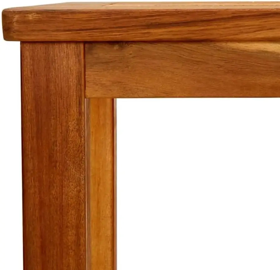Outdoor Solid Acacia Console Table Weather-Resistant Patio & Terrace Furniture, 80x35x75cm